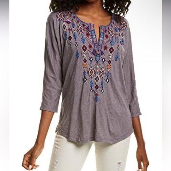 Johnny Was RUAH knit long sleeve 3/4 length Henly    Size M - Picture 5 of 14